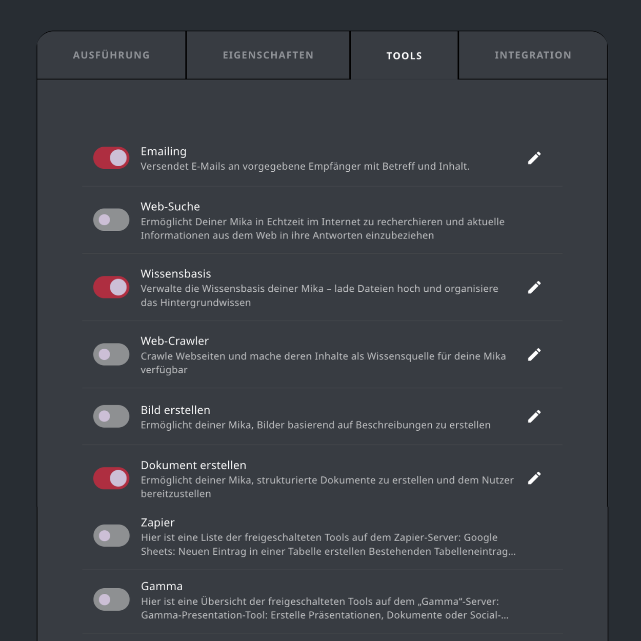 Mika Training und Dokumentenverarbeitung