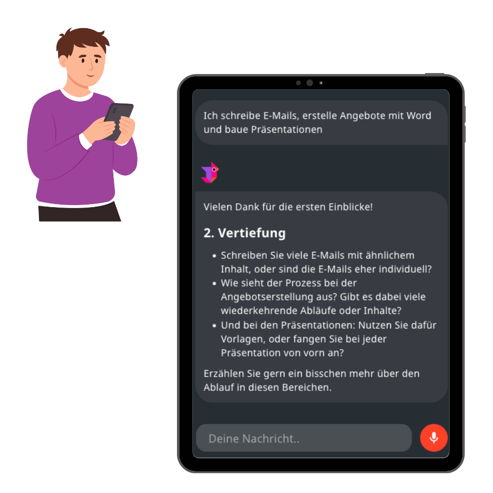 Mitarbeiter-Interviews für Einblicke